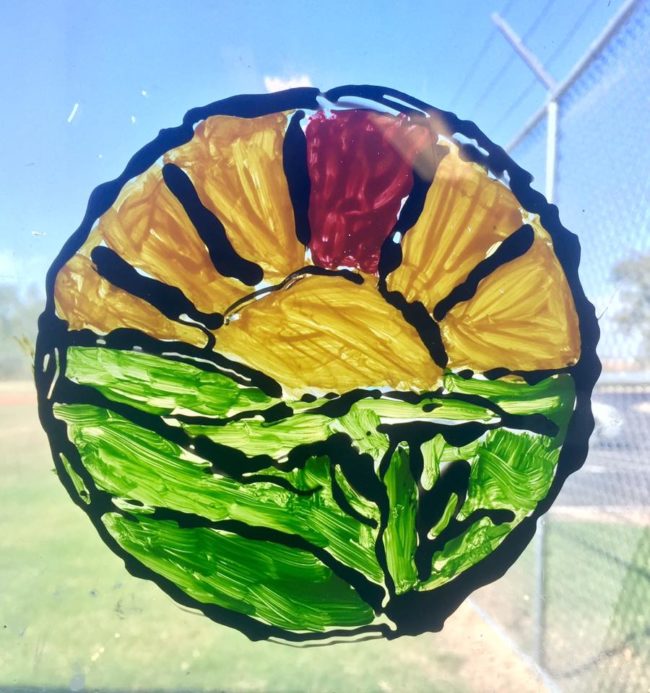 red river youth academy window art